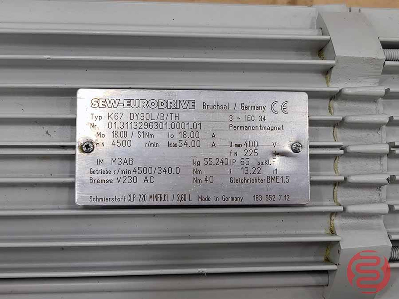 Sew-Eurodrive 400V 4500rpm Motor K67 DY90L/B/TH