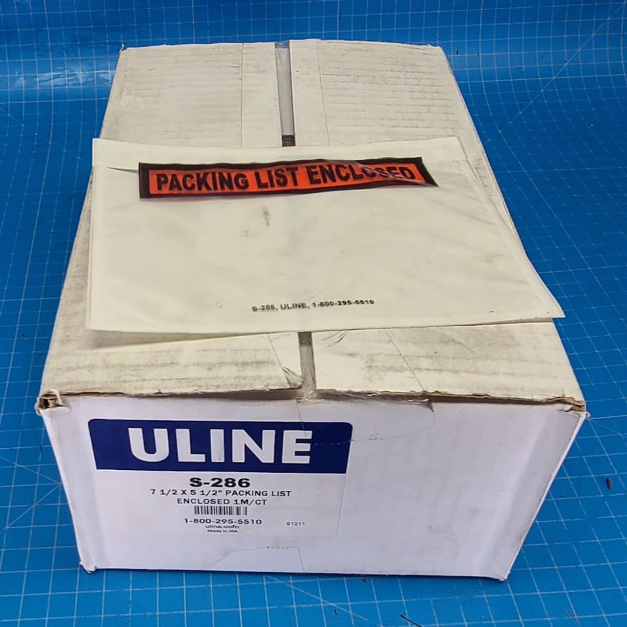 ULine 1000 count 7.5" x  5.5" Packing List Pouch S-286
