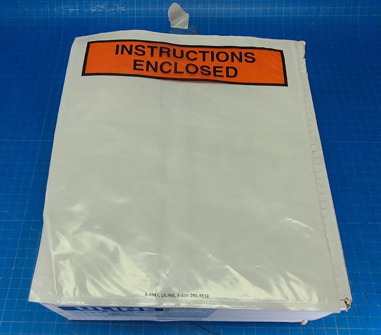 ULine 500 count 10" x  12" Instruction Pouch S-5967