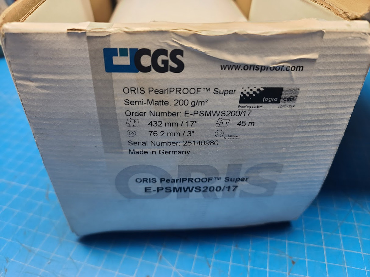 CGS Oris PearlPROOF Super Semi-Matte 17" E-PSMWS200/17