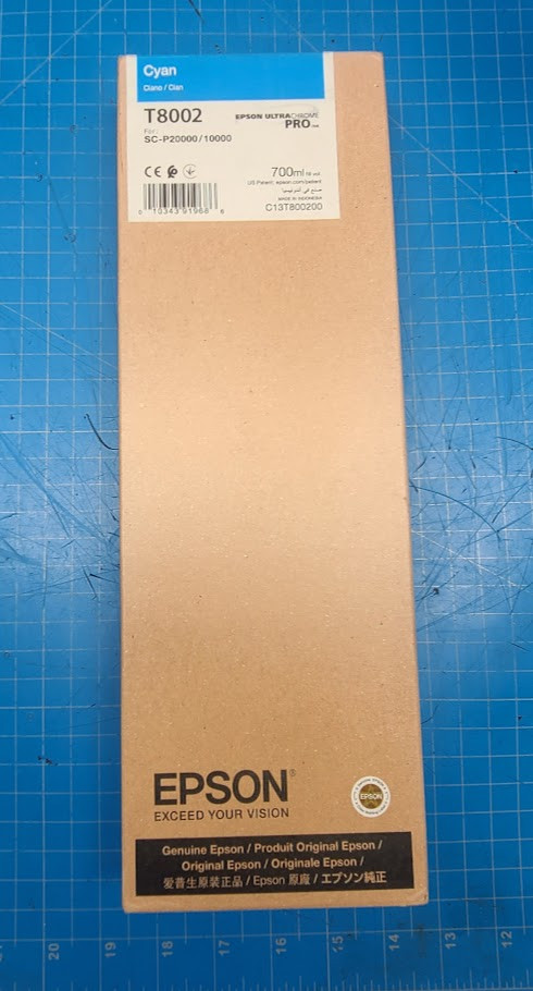 Epson UltraChrome Pro 700ml Cyan Toner T8002 C13T800200