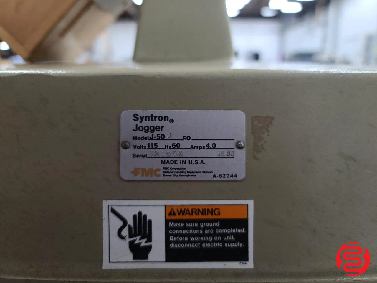 Syntron J50B Flat Top Tabletop Paper Jogger