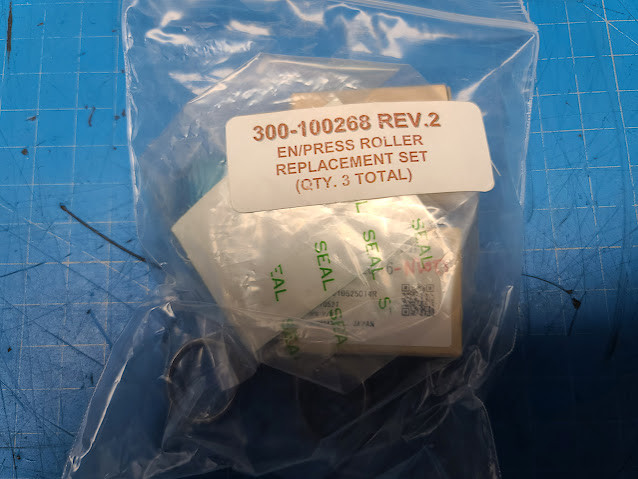 Xante En/Press Bypass Tray Roller Replacement Set 300-100268 Rev. 2