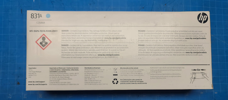 HP Latex 831A Ink Cartridge Light Cyan CZ686A