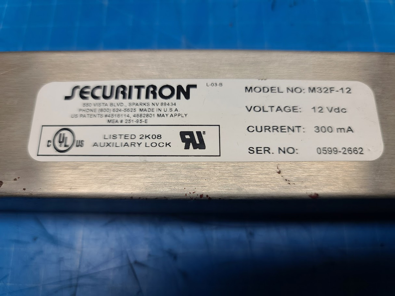 Securitron Magnalock Face Drilled M32F-12