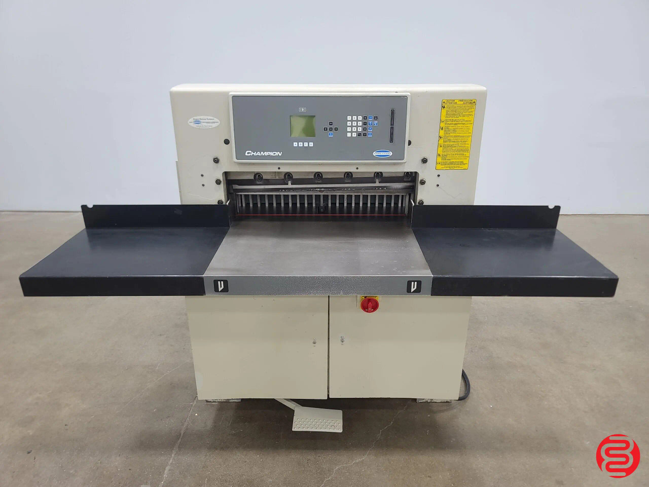 2000 Challenge 305 XD Programmable Hydraulic Paper Cutter w/ Side Table and Safety Lights