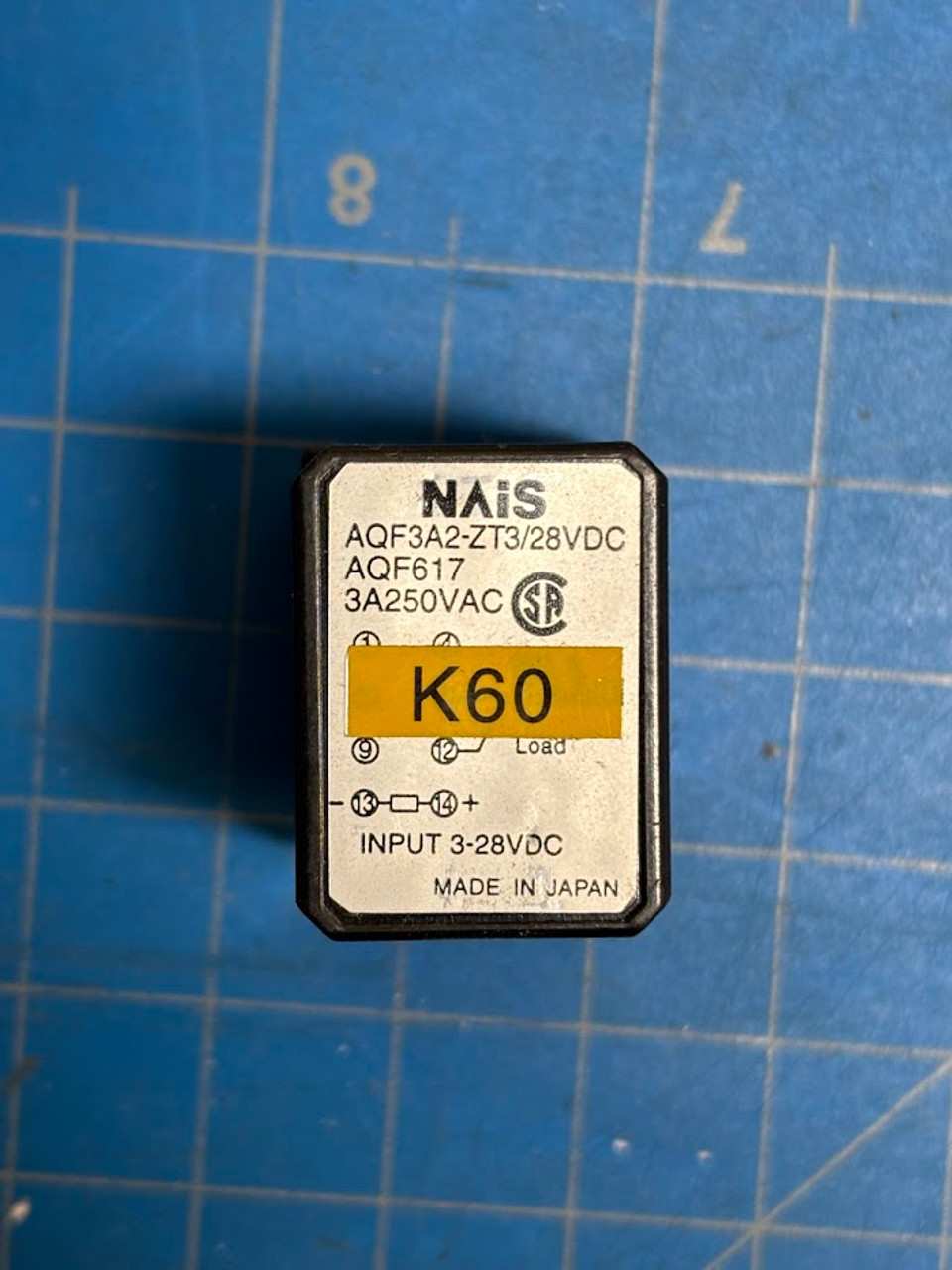 NAiS 3A 250VAC 8 Pins Solid State Relay AQF3A2-ZT3/28VDC AQF617