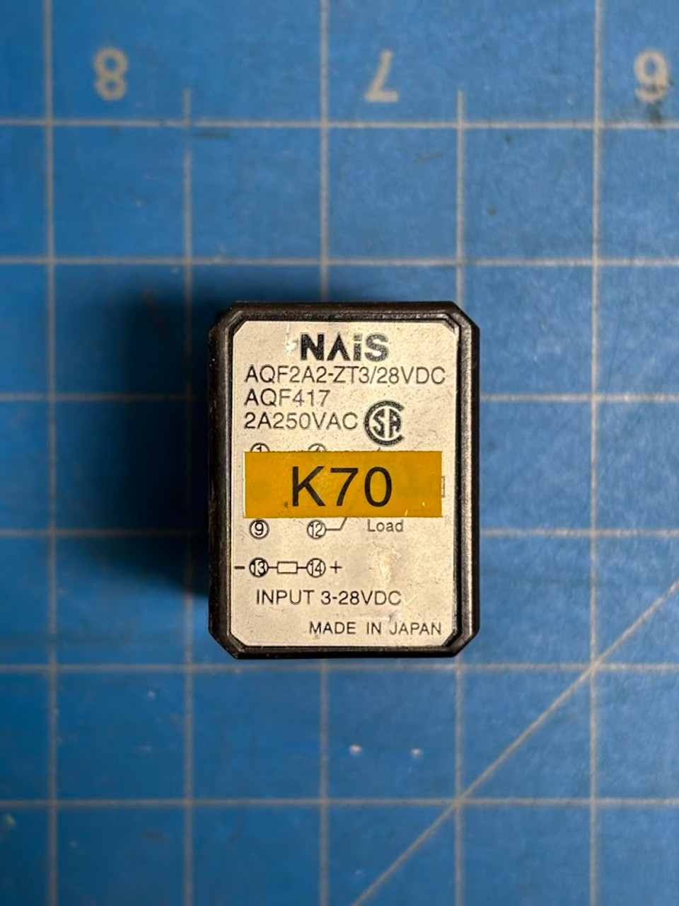 NAiS 3A 250VAC 8 Pins Solid State Relay AQF3A2-ZT3/28VDC AQF417