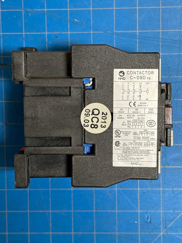 NHD 400V 440VAC 25A Electromagnetic Contactor C-09D10