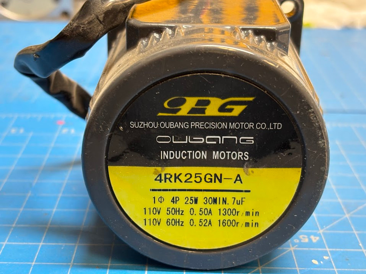 Oubang 25W 110V 50/60Hz 0.5A 1300RPM Induction Motor 4RK25GN-A