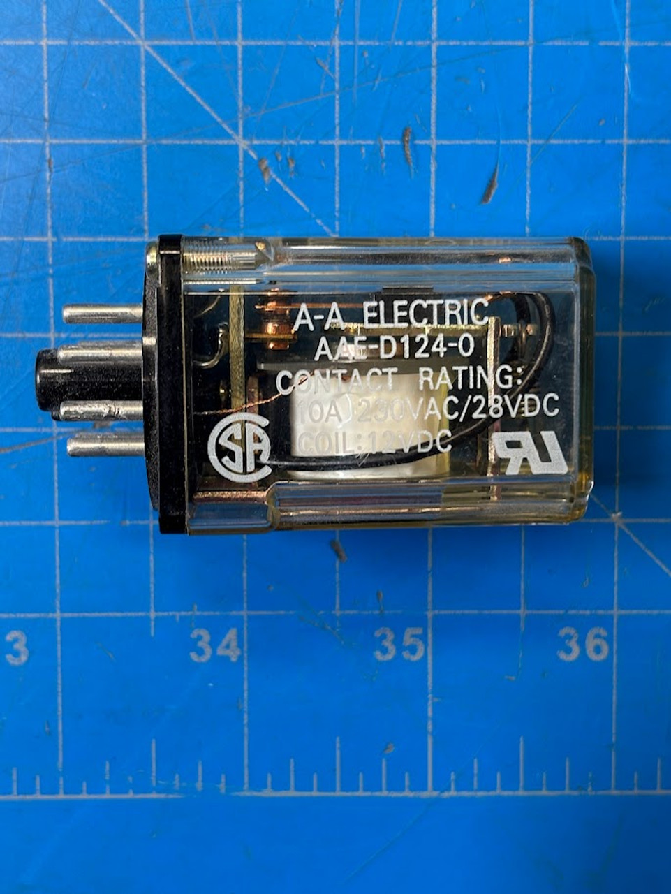A-A Electric 10A 230VAC 28VDC Contact Relay AAE-D124-0