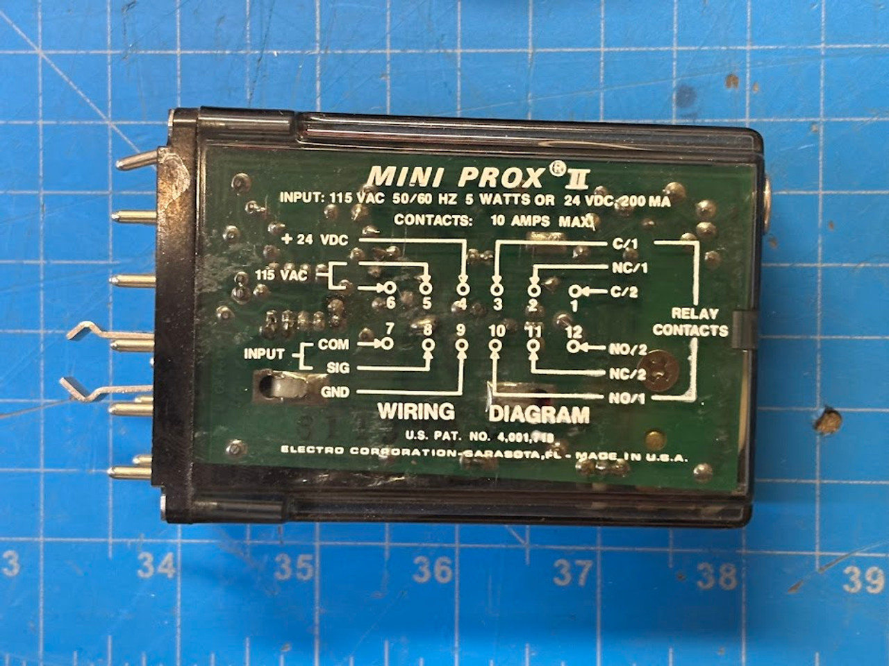 Electro Corporation Mini Prox II 115VAC 24VDC 12 Pin Relay Output 55125A