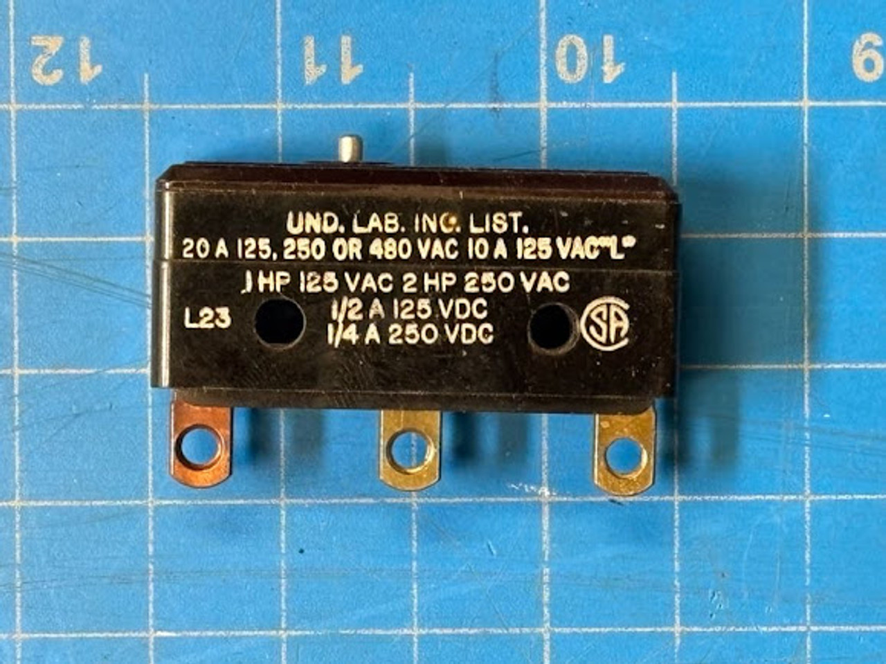Honeywell 125VAC 20A Micro Limit Switch BA-2R708-P7