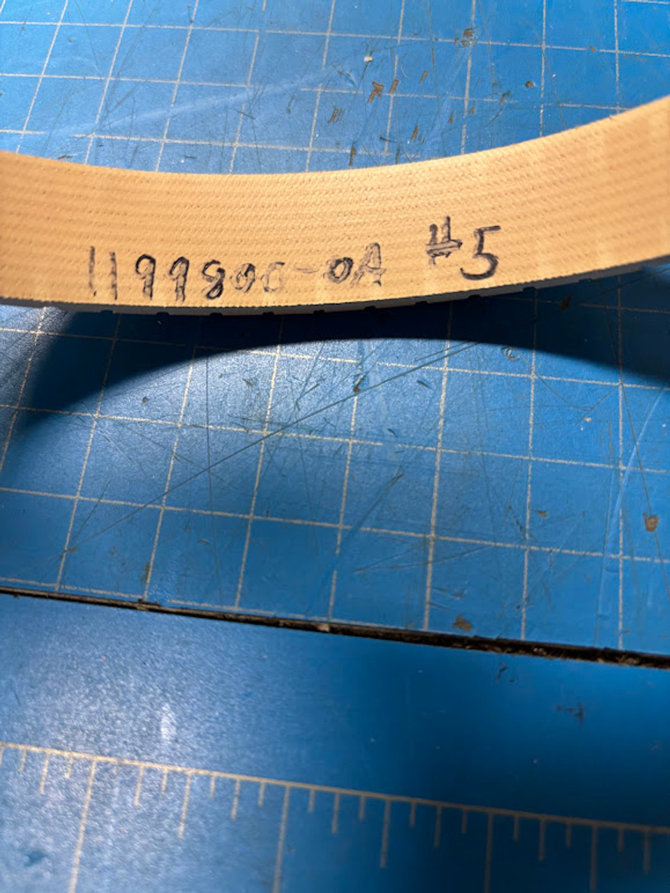 Multi Feeder MFT250ip 20 mm Wide Grooved Feed Belt W/ Shims 1199800-0A