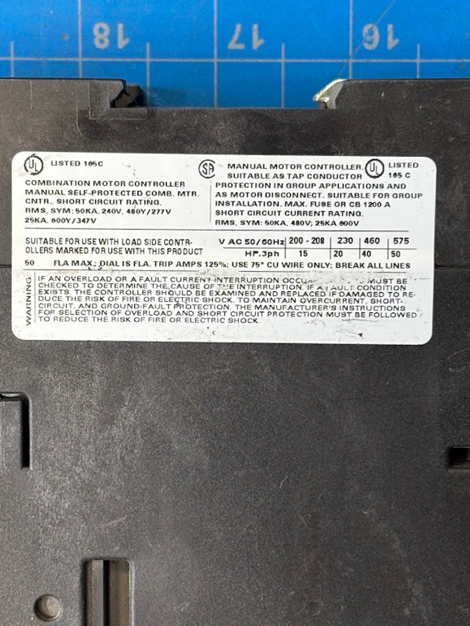 Siemens 480V 50kA Circuit Breaker 3RV1431-4FA10