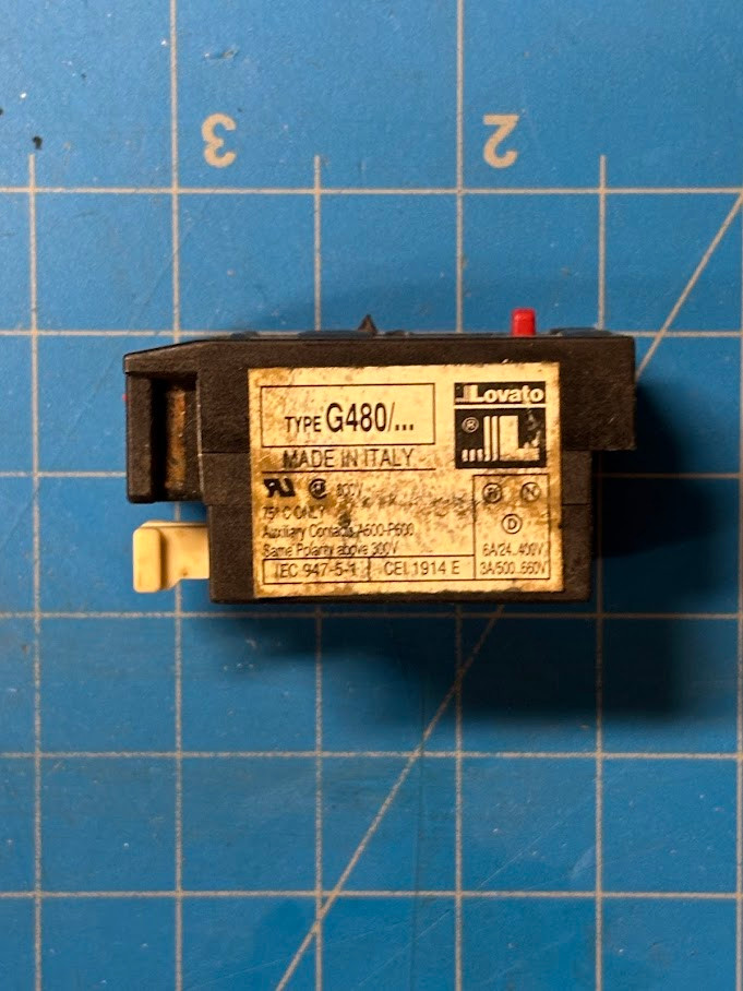 Lovato 600V Auxiliary Contact Block G480/11