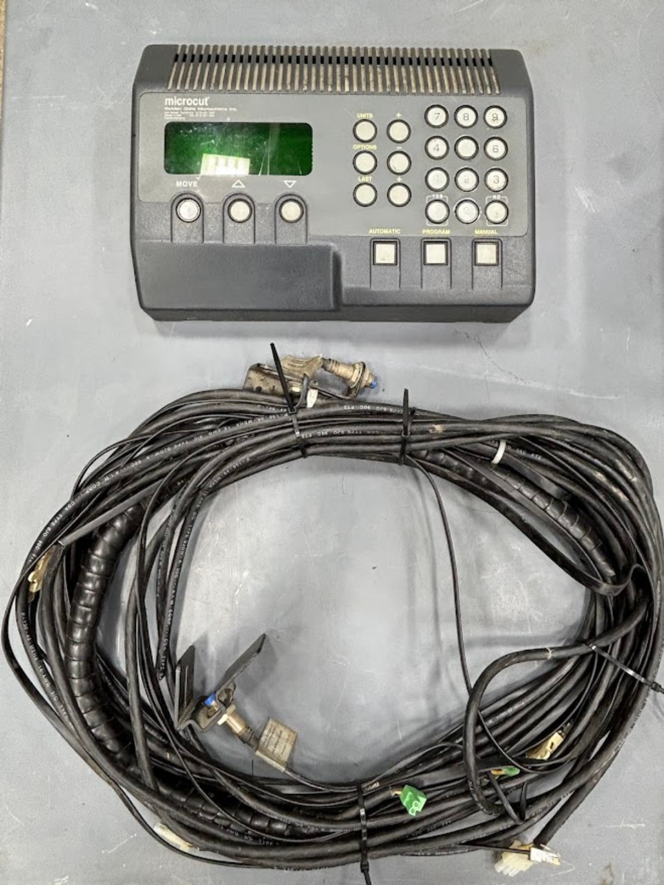 GMS Microcut Paper Cutter Control Module 7779 with Microcut PSU XL1036 and Baldor 5A 90V 2500RPM DC Motor CDP3335
