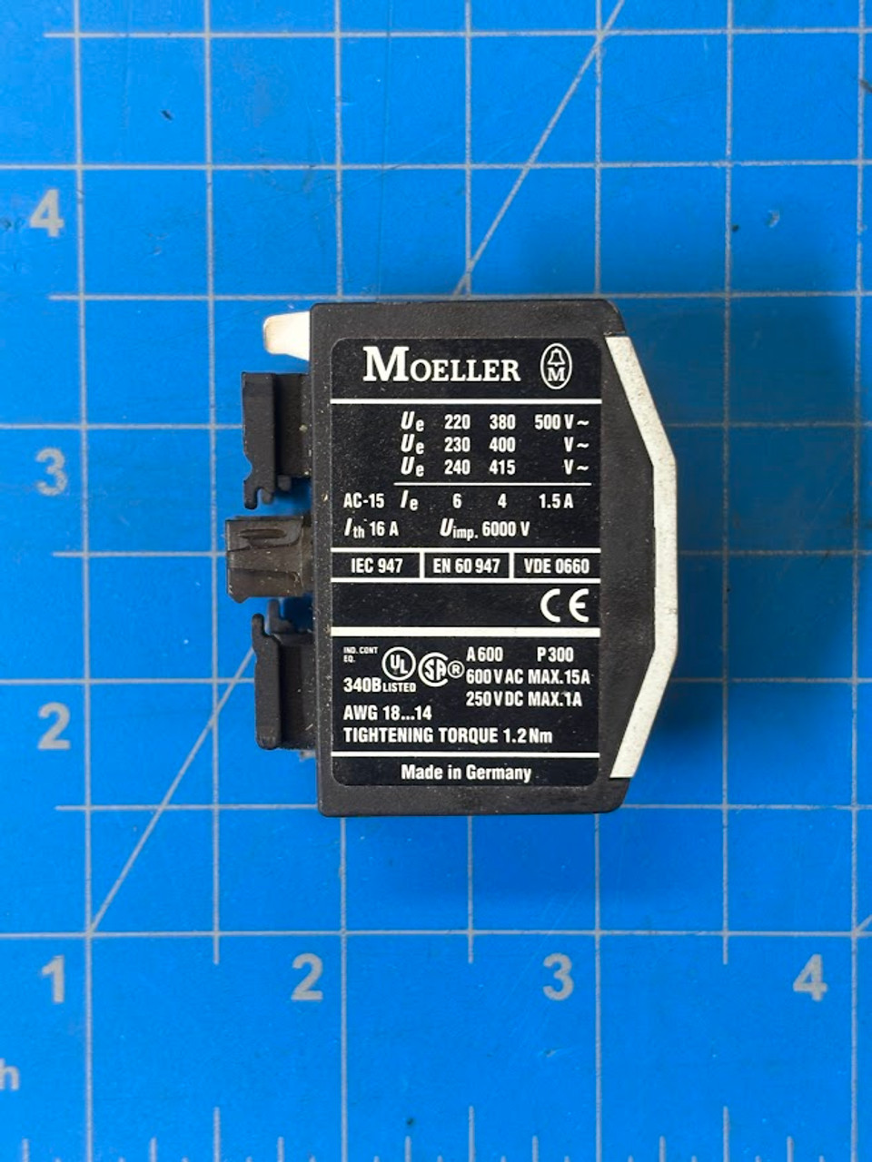 Moeller 6A 240V Auxiliary Contact Block 02DIL