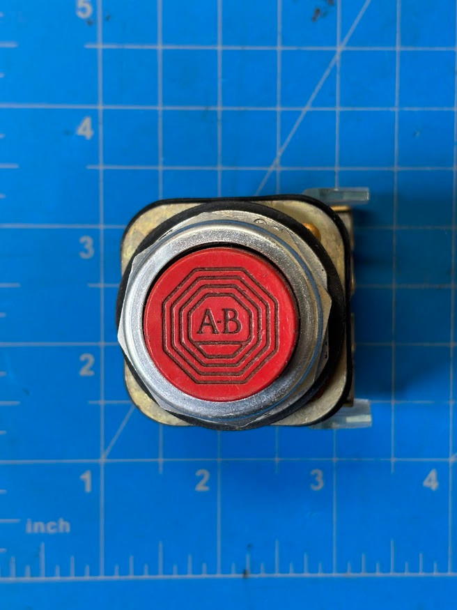 Allen Bradley Extended Red Push Button with Contact Block 800T-B6