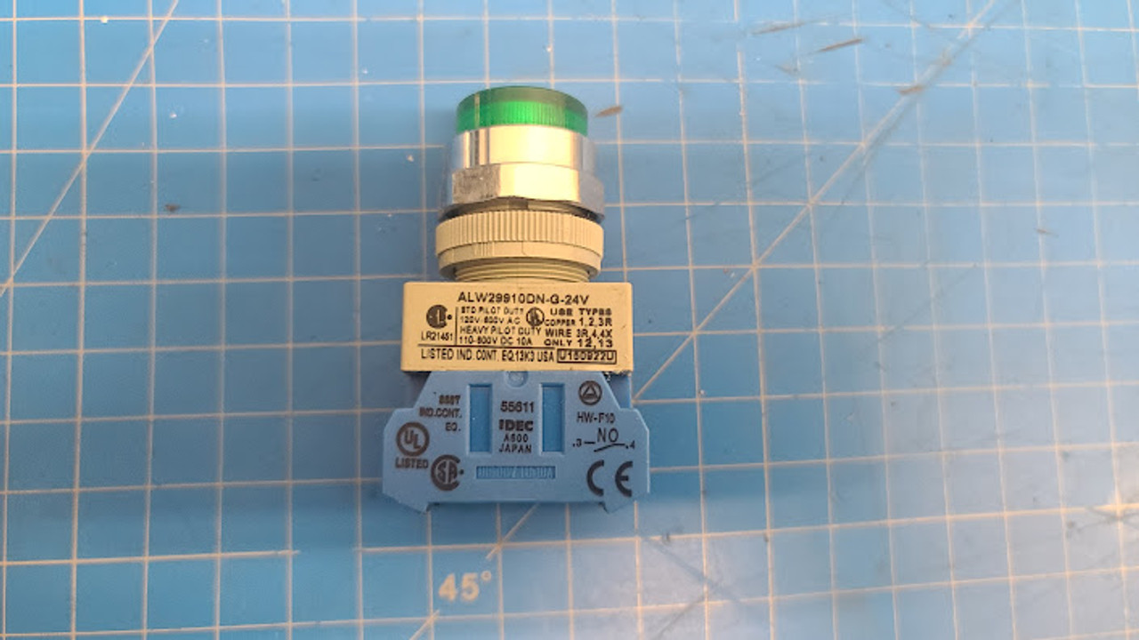 Idec Push Button Green 1NO Contact ALW29910DN-G-24V