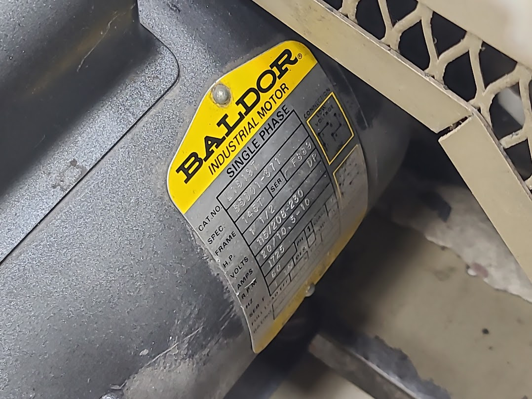 Gast 3040-V149 Pump with Baldor L1319T 1.5HP 115/208-230V 20/10.5-10A Motor