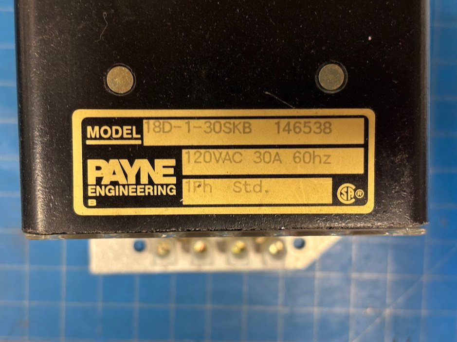 Shanklin HS1 Payne Engineering 30A 120VAC 1Ph Power Controller 18D-1-30SKB