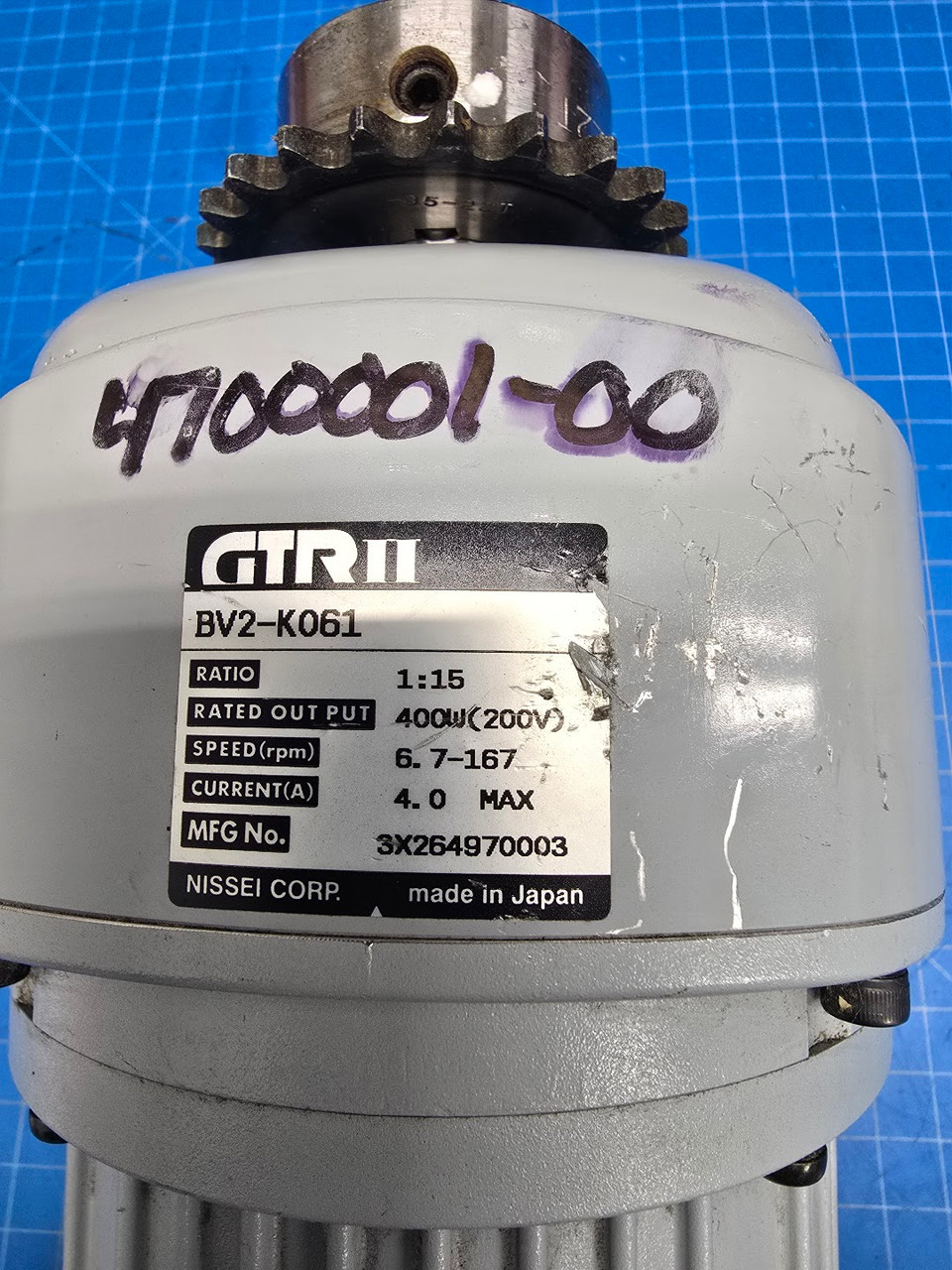 Horizon FC-20A Knife Drive 400w 200v 4A Motor BV2-K061 4700001-00