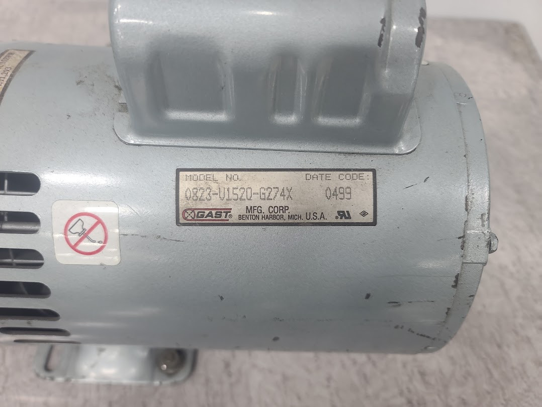 Gast .75HP 1725RPM 10PSI 115/230V Rotary Vane Air Pump 0823-V152Q-G274X