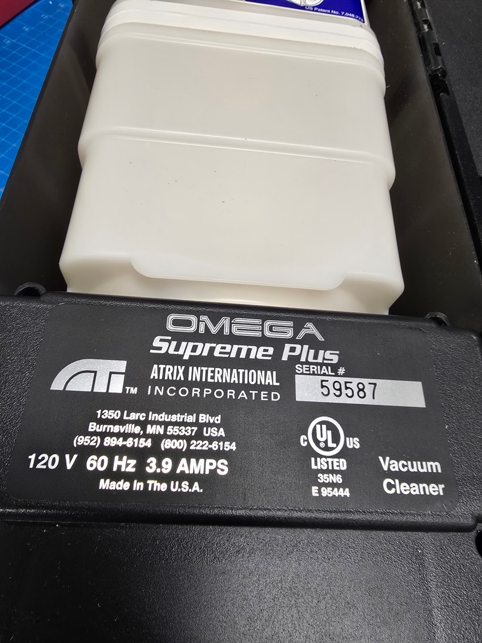Atrix Omega Supreme Plus ESD Vacuum