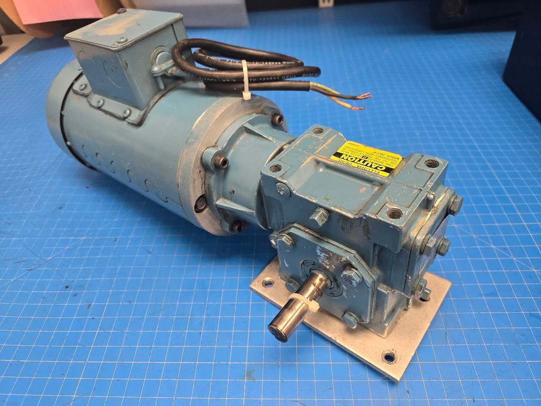 Leeson 1750Rpm 180VDC 1.7A Motor C42D17FC6A with Electra-Gear 50:1 Right Hand Gear Box