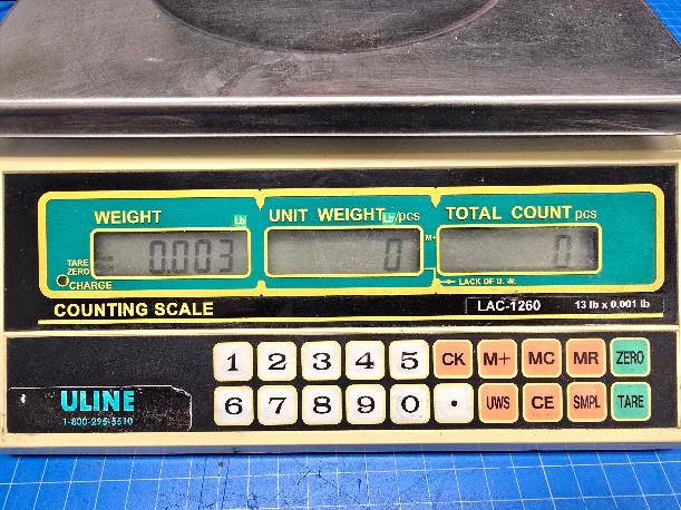 Uline 13lb x .001lb Couting Scale LAC-1260
