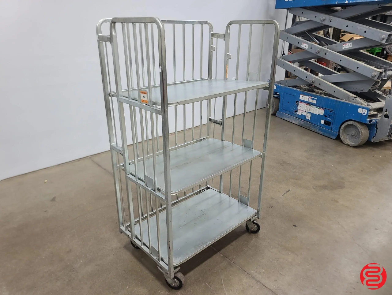 Collapsible 3 Shelf 750lb Transportation Cart