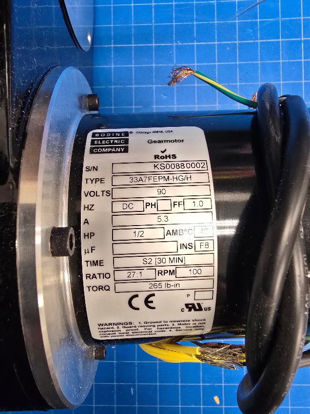 Bodine Electric Co. 33A-HG/H Series Offset Parallel Shaft DC Hollow Shaft Gearmotor 33A7FEPM-HG/H