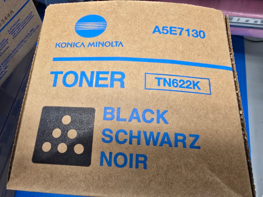 Konica Minolta C6085 / C6100 / C1085 / C1100 Black Toner Cartridge TN622K A5E7130