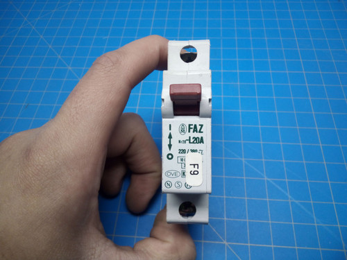 Eaton Single Pole 20A 380VAC Circuit Breaker FAZ-L20A