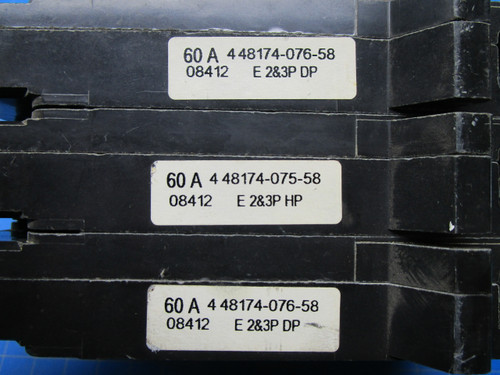 Square D Type EDB 3 Pole 60 Amp 340 Volt Interrupter Breaker P02-000897