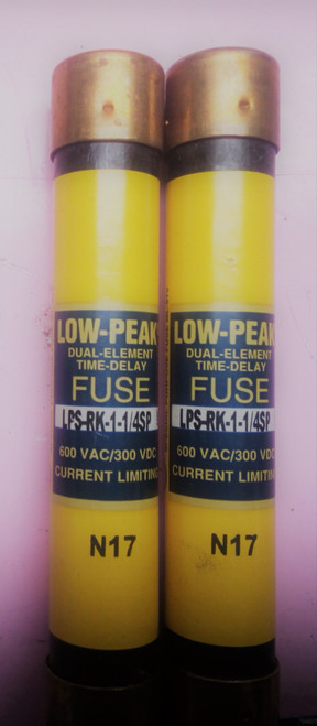 Eaton Bussmann (2pack) Time Delay Fuse LPS-RK-SP Seires 1-1/4A 600VAC/300VDC LPS-RK-1-1/4SP