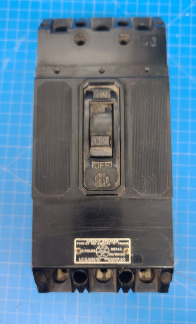 Siemens ITE Type ET 100 Amp 3 Pole 600VAC 125/250 VDC Circuit Breaker ET4033