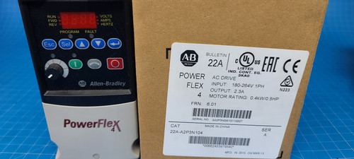 Allen Bradley Powerflex 4 Adjust. Frequency AC Drive 22A-A2P3N104