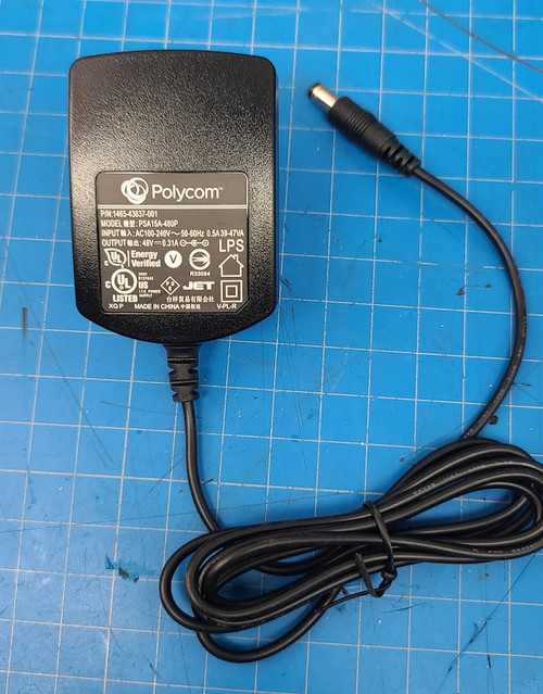 Polycom VVX 48VDC Power Adapter 1465-43637-001