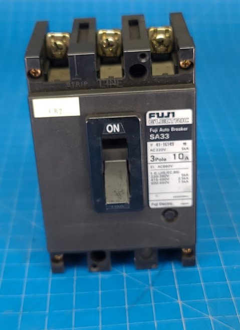 Fuji 3 Pole 10 Amp 220VAC Circuit Breaker SA33-10