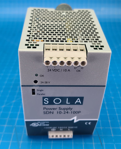 Sola SDS 10A 115/230VAC Input 24VDC Out Power Supply 10-24-100P