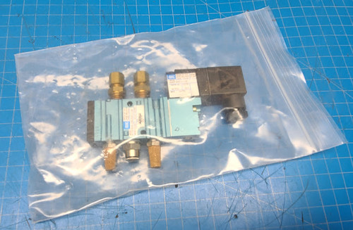 Mac 400 Series 4-Way 5/2 Single Operator Solenoid Valve 411A-B0A-DM-DDFJ-1JB