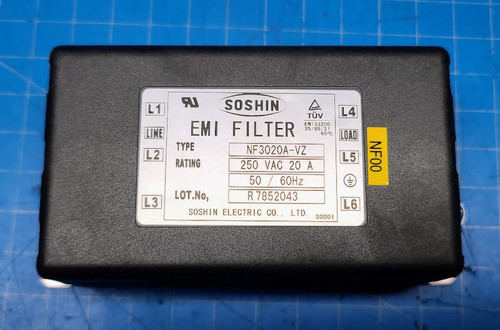 Soshin 250VAC 20A EMI Filter NF3020A-VZ