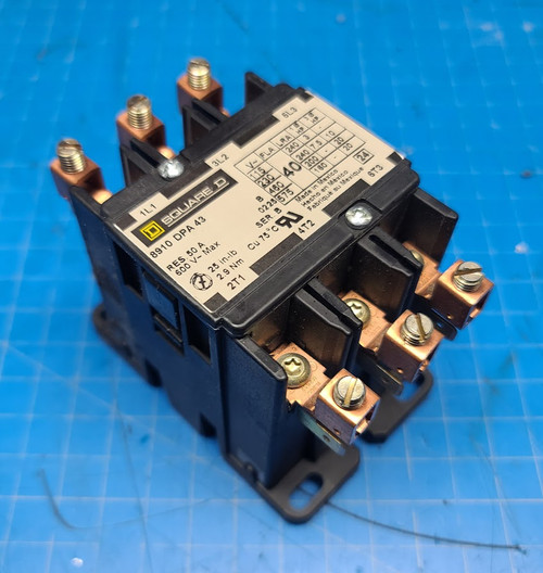 Square D 50A 600V 3P Contactor 8910DPA43