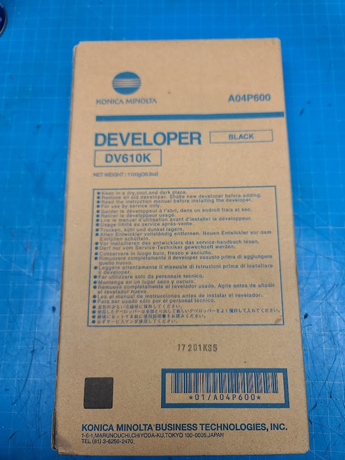 Konica Minolta Black Developer DV610K A04P600