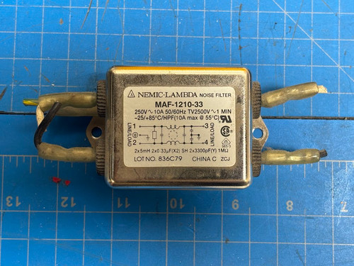 Nemic Lambda Noise Filter 250V 10 Amp MAF-1210-33