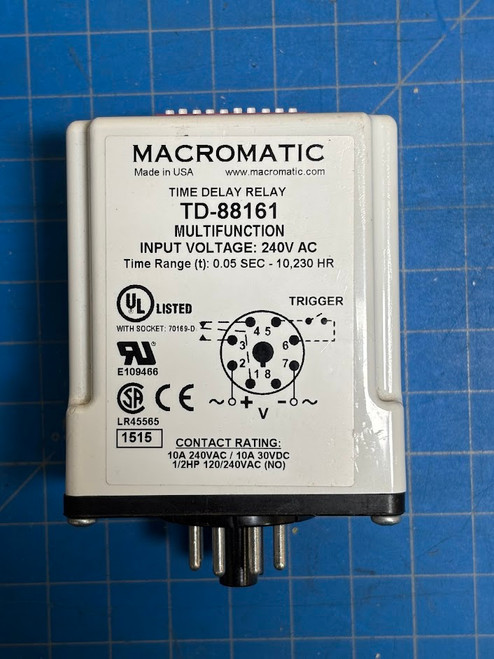 Macromatic 240VAC 10A TD-88161 Time Delay Relay