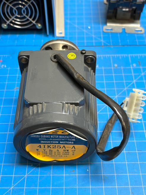 Jiangsu Oubang 25W 110V 50/60Hz 0.5A 1300RPM Induction Motor 41K25A-A