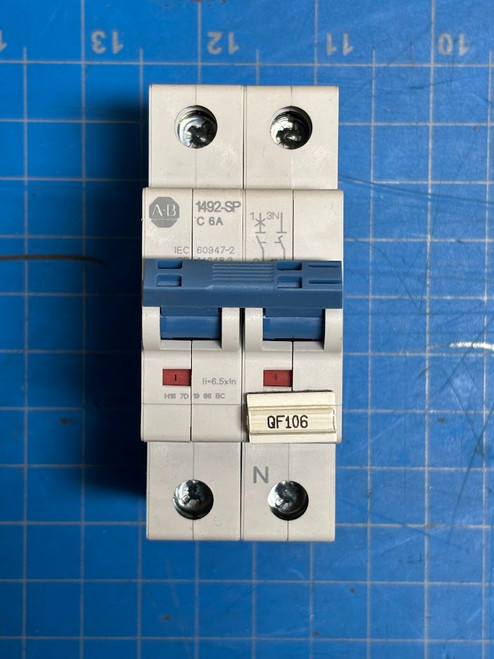 ABB 230V 50/60Hz 15kA Ser D Circuit Breaker 1492-SPM1C060-N